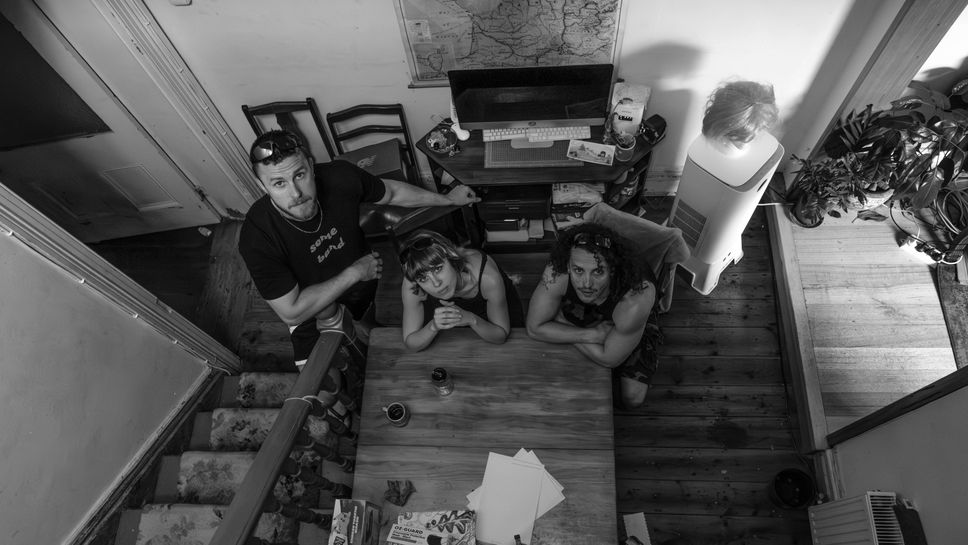 Frenzee Band black and white photo
